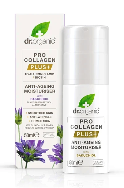 Dr Organic Pro Collagen Plus Anti Aging Moisturiser with Hyaluronic Acid and Biotin 50ml